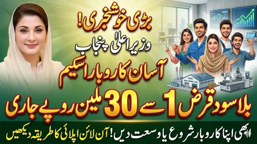 CM Punjab Asaan Karobar Finance Scheme Get Upto 30 Million Loan - Apply Now